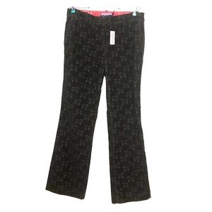 Vineyard Vines brown corduroy pants with dog print